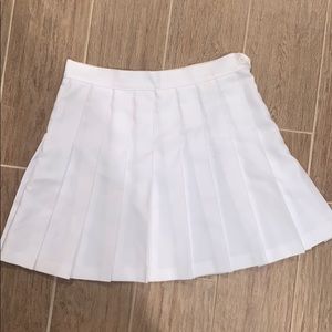 American Apparel White tennis skirt